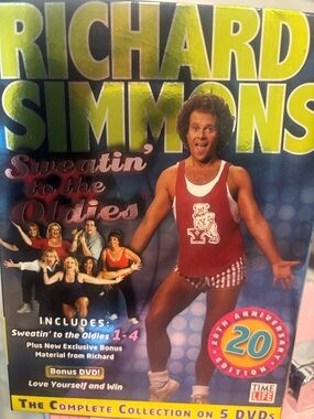 Richard Simmons 'Sweatin' to the Oldies' 20th Anniversary 5 DVD Set - Red/White